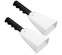 JOINPAYA 2pcs Handheld Cow Bells for Sporting Events Parties and Celebrations Ergonomic Design Loud Noisemakers for Cheer and Team Spirit for Football Games and Farm Sports