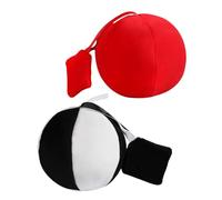 JOINPAYA 2pcs High Contrast Red Developmental Bumpy Ball for Sensory Stimulation Soft Plush Montessori for Brain Development and Clutching Easy to Clean Newborn Visual Training