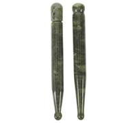 JOINPAYA 2pcs Jade Gua Sha Massage Sticks for Face and Cheeks, Targeted Stimulation and Diminishing Puffiness, for Daily Skin Care and Home Self-Massage Routines