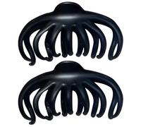 JOINPAYA 2pcs Large Black French Style Hair Claw Clips for Styling and Fixing Loose Hair, Plastic Resin Material, Elegant and Chic Retro Design Suitable for Salon and Daily Use