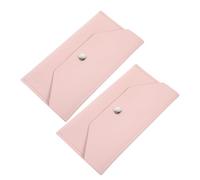 JOINPAYA 2pcs Leather Cash Frame Envelope for Cash Slim Money Envelope Holder Business Card Wallet Compact Holder for Budgeting Small Wallet for Travel