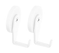 JOINPAYA 2pcs Magnetic Hooks for Wreath Hanger and Keys, Iron Material with Secure Attachment and Versatile Use, Round White Hooks for Organizing Your Space and Front Door