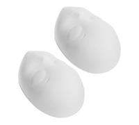 JOINPAYA 2pcs Matte White PVC Fox Masks Lightweight Comfortable Full Face Paintable Halloween Cosplay Masquerade Party Accessories for Artistic DIY Projects