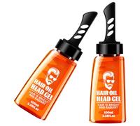 JOINPAYA 2pcs Men Hair Styling Cream with Strong Hold and Gathering Broken Hair Features, 100ml Orange Pe Material Hairdressing Comb for Classic Hairstyling