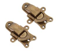 JOINPAYA 2pcs Metal Hasp Lock Retro Metal Box Latch Zinc Alloy Secure Fastening for Tool Box, Steamer Trunk DIY Repair