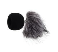 JOINPAYA 2pcs Microphone Windscreen Furry Cover Sponge for Zoom Recorder Mic Wind Muff Reusable Windscreen Cover for Microphone Laptop
