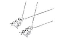 JOINPAYA 2pcs Microscope Pendant Necklace Set, Alloy Dna Double Helix Science Jewelry for Women, Creative Graduation Gift for Biochemistry and Research Enthusiasts