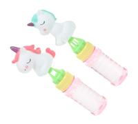 JOINPAYA 2pcs Mini Cartoon Bubble Wands Small Bubble Maker for Party Favors Lightweight Safe Blowing for Birthday Holiday Wedding Fun Random Color