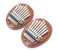 JOINPAYA 2pcs Mini Kalimba Key Thumb Piano Portable Solid Wood Finger Instrument for Beginners Lightweight Musical Tool for Travel and Relaxation Includes Tuning Hammer