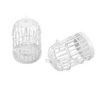 JOINPAYA 2pcs Mini Metal Dollhouse Birdcages with Door, Iron Wire Simulated Small Decorative Bird Cage for Dollhouse Accessories, Wedding Table and Fairy Garden Micro Landscape Decor