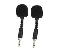 JOINPAYA 2pcs Mini Noise-canceling Directional Microphones with Threaded Plug for Live Streaming, Singing, and Voice Recording on PC and Mobile - Portable Black In-line Mic for Home