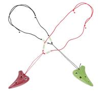 JOINPAYA 2pcs Mini Ocarina for Boy Girl Wind Instrument for Beginners Creative Musical Practice Tool and Green Colors
