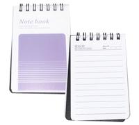 JOINPAYA 2pcs Mini Spiral Notebooks for Students, Portable Small Note Pads with Lined Pages, Multi-Use Memo Pads in Purple and Green, Compact Planning Notebooks for School and Office Use