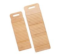 JOINPAYA 2pcs Mini Washboard Bamboo Hand Washing Board for Home Laundry Cleaning Wash Scrub
