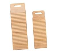 JOINPAYA 2pcs Mini Washboard Bamboo Laundry Board Slip Hand Washer for Home and School Clothes Washing Tool for Laundry