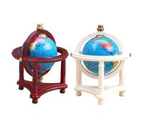 JOINPAYA 2pcs Miniature Dollhouse Globe White Educational Earth Globe Model for Study Decor Dollhouse Decoration Accessories