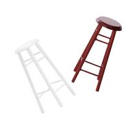 JOINPAYA 2PCS Miniature Stool for Dollhouse DIY Natural Wood Mini Dollhouse Bench Lightweight Small Furniture for Doll House Scene Versatile High Stool for Kitchen and Living Decor