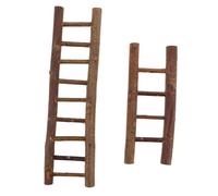 JOINPAYA 2pcs Miniature Wooden Step Ladder for Dollhouse DIY Crafts Handcrafted Stable Wood Mini Ladder Accessories for Mini House Staircase Scene Decoration for Micro Landscape and Garden