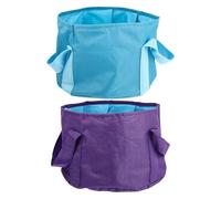 JOINPAYA 2pcs Multi-use Foot Soaking Basin with Oxford Fabric and Peva Material, Easy to Store Folding Foot Spa Bucket for Travel and Outdoor Use, Simple Design with Self-service Massage