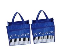 JOINPAYA 2pcs Musical Note Bag for Girls and Women Double Tote Bag Piano Key Pattern