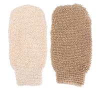 JOINPAYA 2pcs Natural Jute Exfoliating Bath Gloves, Sturdy Woven Scrub Mitts for Shower and Bath, Effective Dead Skin Removal, Suitable for Home Spa and Daily Body Care
