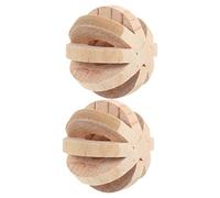 JOINPAYA 2pcs Natural Wooden Toys for Animals Boredom Breakers for Hamsters Rabbits Chinchillas