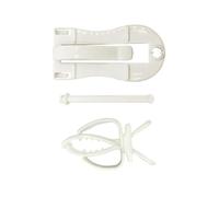 JOINPAYA 2pcs Parrot Vegetable Clamp Fixed Clips Bird Cage Accessory White Practical Bird Food Holder for Cage Feeding