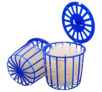 JOINPAYA 2pcs Plastic Bird Nest Basin with Jute for Breeding Hatching, Natural Touch and Easy to Dry Parrot Hideaway Shelter, for Birds in Pet Shops and Zoos