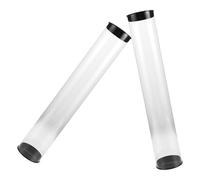 JOINPAYA 2pcs Plastic Golf Ball Storage Tubes with Lids, Portable Waterproof Cylinder Case for Holding to 6 Golf Balls, for Driving Range and Travel