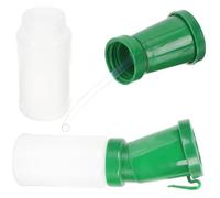 JOINPAYA 2pcs Plastic Medicated Bath Cups for Cows Breasts and Teats with Two Chambers, Small Lightweight Design to Dispose Excess Teat Dip, for Animal Husbandry and Breeding Industry Use