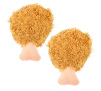 JOINPAYA 2pcs Plush Chicken Leg Dog Chew for Dogs and Puppies Interactive Bite for Dental Health and Training Realistic Squeaky Pet