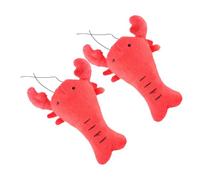 JOINPAYA 2pcs Plush Squeaky Dog for Small Dogs, Red Chew for Puppy Teething and Interactive Play, Soft Stuffed for Boredom Relief and Teeth Cleaning