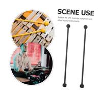 JOINPAYA 2pcs Portable Double Head Xylophone Mallets Rubber Felt Marimba Drumsticks Lightweight Stainless Steel Percussion Sticks for Versatile Music Practice