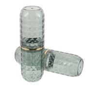 JOINPAYA 2pcs Portable Travel Toothbrush Holder Cups with Lid, Sturdy Plastic Bathroom Toothbrush Tumbler Set in Dark Green for Camping, Daily Oral Care and Travel Use