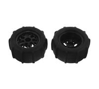 JOINPAYA 2pcs Rc Car Tire Kit Universal Rubber Plastic Desert Wheels for 1/14 1/16 1/18 Rc Crawler Truck with Reduced Vibration and Harsh Condition Resistance for Off-road and Snow