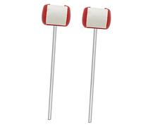 JOINPAYA 2pcs Red Felt Drum Pedal Mallet Kick Drum Percussion Instrument Accessories Easy to Use and Practical Replacement for Drummers