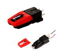 JOINPAYA 2pcs Red Gem Cartridge for Gramophone Professional Stylus Needle Compatible Vintage Record Player Accessories