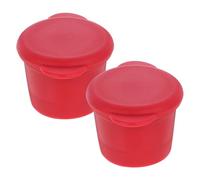 JOINPAYA 2pcs Red Silicone Bottle Caps Sealed Stopper Set for Wine and Beverage Bottles Large Size Wine Plugs with Airtight Seal for Home Bar and Kitchen Use