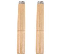 JOINPAYA 2pcs Replacement Wooden Spatula Handles Anti-Scald Heat Resistant Grip Sturdy Cooking Utensil Handles with 5.5mm Holes for Kitchen Frying and Stirring Tools