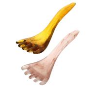 JOINPAYA 2pcs Resin Beeswax Body Massager Comb Comfortable Smooth Surface Five-claw Design for Scalp Relaxation Family Travel Use Random Color