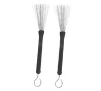 JOINPAYA 2Pcs Retractable Drum Wire Brush Sticks for Percussion Instruments Lightweight Stainless Steel Design for Jazz and Rock Drumming Compatible with Various Drums