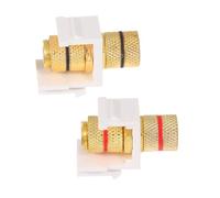 JOINPAYA 2pcs Reusable Screw Type Banana Plug Binding Post Connectors for Audio Speakers Stable Secure Connection with Spiral Audio Head Easy Installation and Signal Optimization for