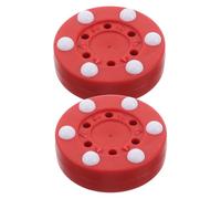 JOINPAYA 2pcs Roller Training Pucks for Street Hockey Weatherproof Outdoor Practice Balls with Impact Resistance High-intensity Skill Development Equipment for Teams