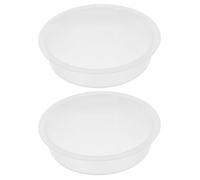 JOINPAYA 2pcs round Bird Water Bowls for Feeding Station, White Pp Material with Secure Mounting Options, Outdoor Birdbath Bowls to Attract Hummingbirds and Wild Birds