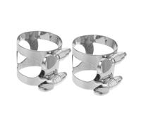 JOINPAYA 2pcs Saxophone Head Clamp Silver Metal Alto Saxophone Mouthpiece Protector Easy Installation Musical Instrument Accessory for Secure Fit