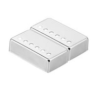 JOINPAYA 2pcs Silver Electric Guitar Pickup Covers 50mm 52mm Metal Double Coil 6-hole Copper Guitar Accessories Compatible with Humbucker Pickups