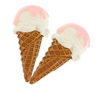 JOINPAYA 2Pcs Simulated Ice Cream Scoops Detailed Dessert Model for Shop Display Party Decor Visual Merchandising Sturdy Photography Props