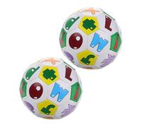 JOINPAYA 2pcs Soccer Ball Soft Preschool Football with Alphabet Design Lightweight Learning Ball for Indoor Outdoor Practice and Early Education