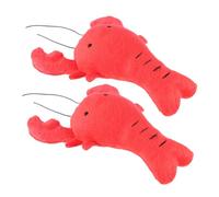 JOINPAYA 2pcs Squeaky Dog Chew for Small and Large Dogs, Plush Interactive for Teething and Boredom Relief, Sturdy Red Plush for Puppy Play