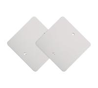 JOINPAYA 2pcs Stainless Steel Blank Cover Wall Plate for Ceiling Boxes and Wiring Application, Scratch-Resistant Silver Outlet Covers to Hide Box Openings and Protect Electrical Panels